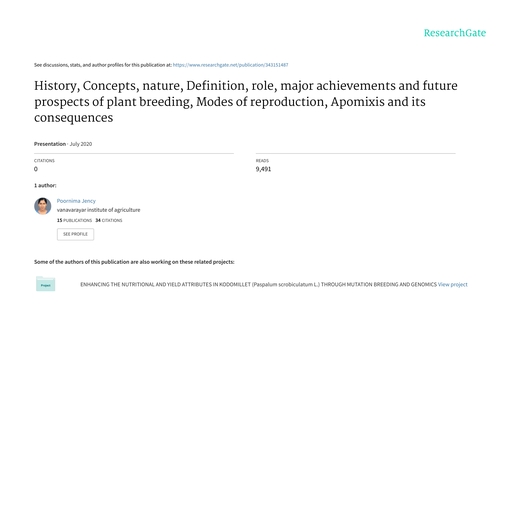 Historyofplantbreeding- ( - Introduction of Plant Breeding - Notes ...