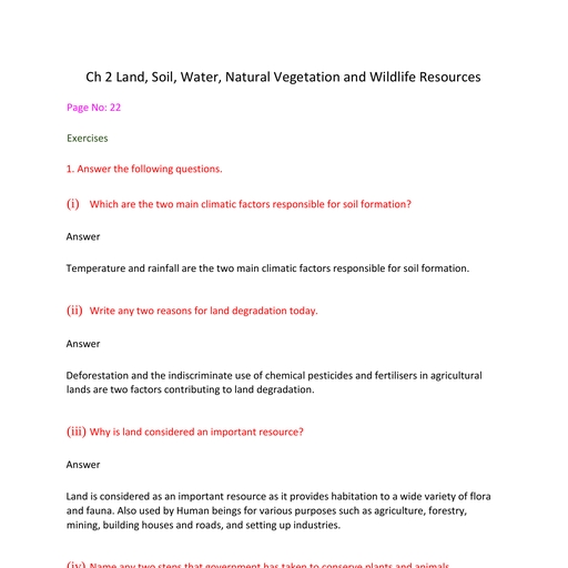 GEOGRAPHY CH 2 TEXT Q&A.p - Maths - Free PDF Download 2026