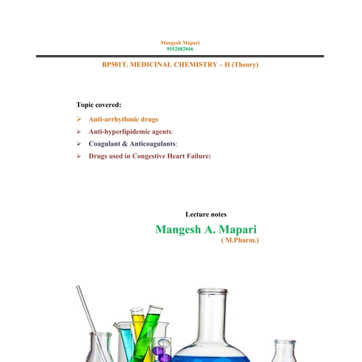 MEDCHEM_II_UNIT_III.pdf - Medicinal Chemistry -II - Free PDF Download 2026