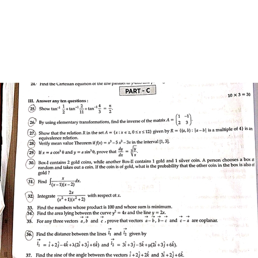 Avani Part C 2016 Mar - Mathematics - Notes - Teachmint