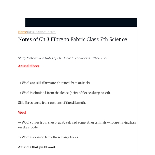 Science Ch-3 - All Subjects - Free PDF Download 2026