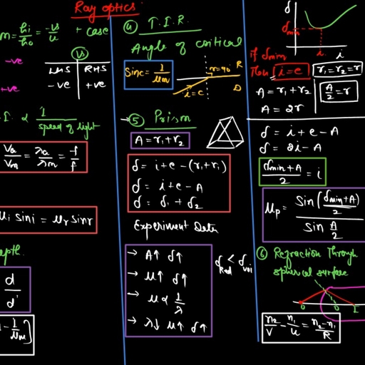 Formula sheet- Ray optics - Physics - Free PDF Download 2026