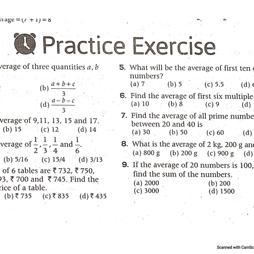 Average class 6.pdf - Maths - Free PDF Download 2026