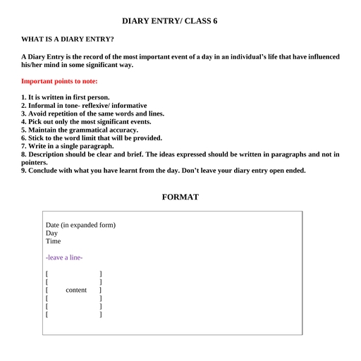 DIARY ENTRY S1 (2).pdf - All - Notes - Teachmint